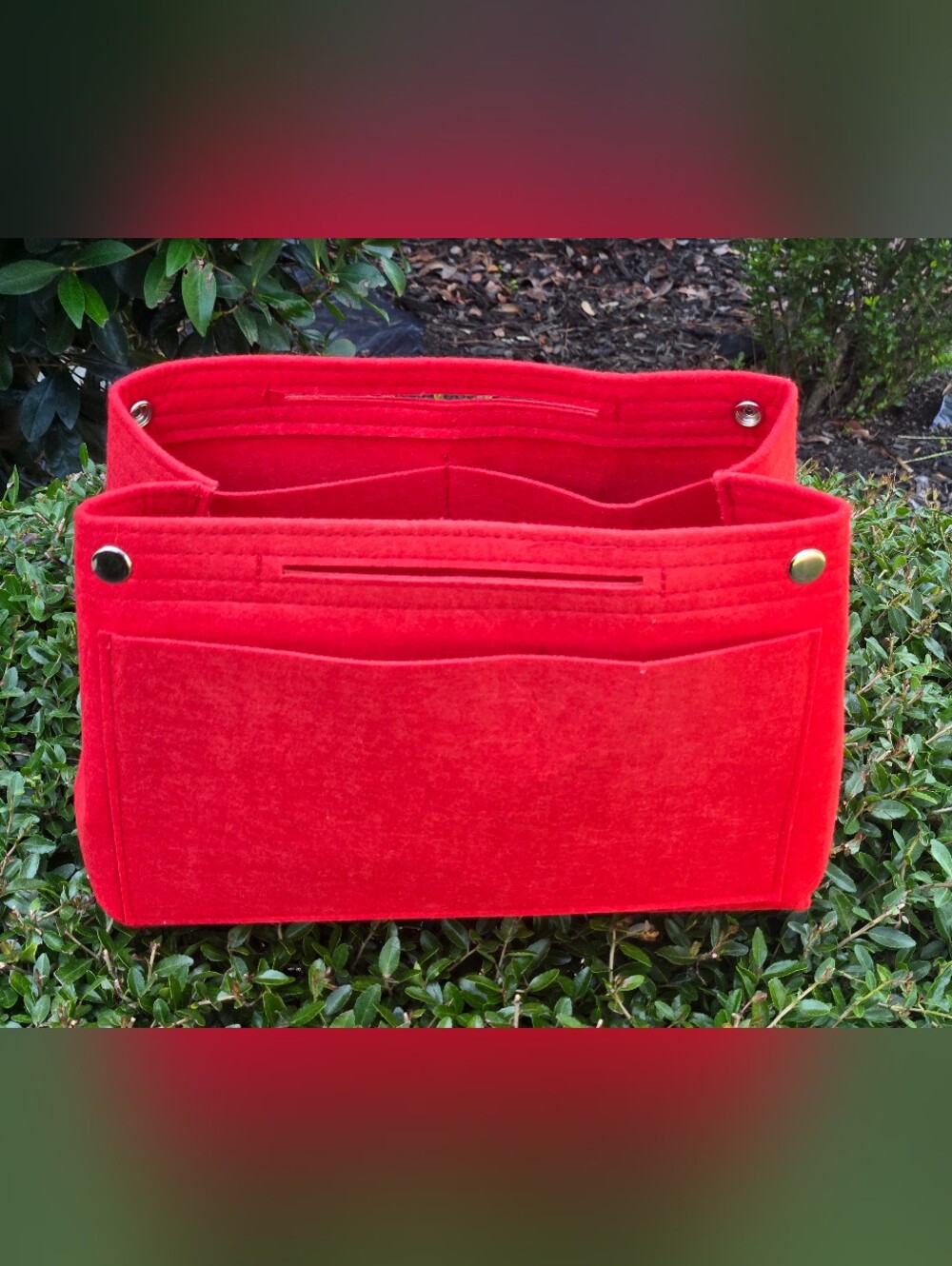 Red Tote Bag Organizer Insert - Fashionable Felt Tote Organizer